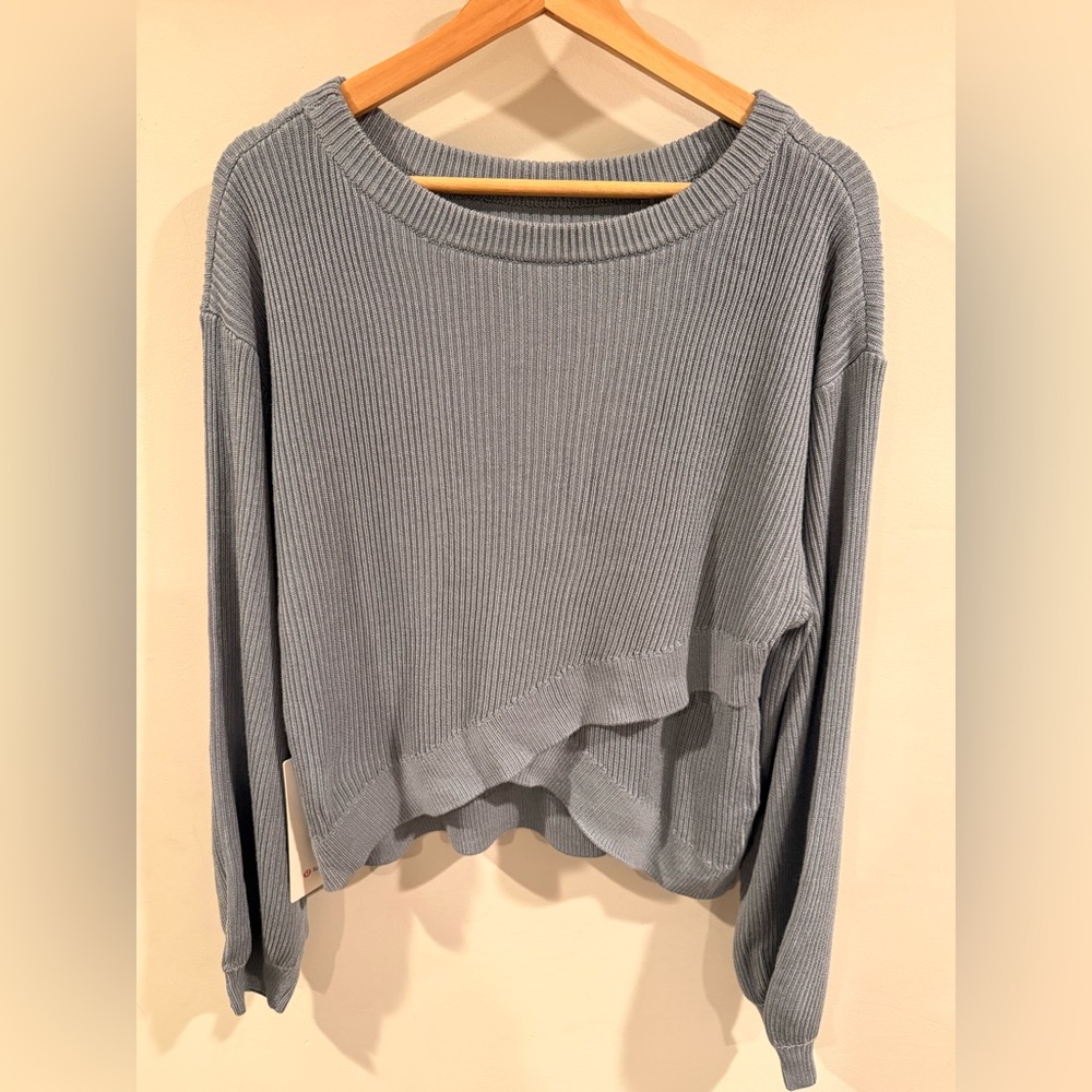 Lululemon Blue Ribbed Knit Sweater